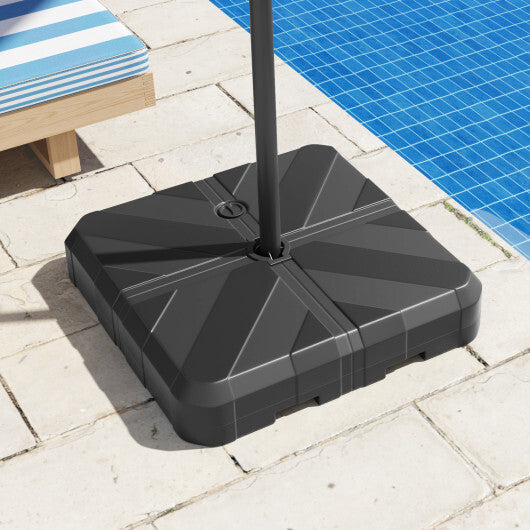 Weighted Offset Umbrella Base with Cross Bracket and Cut-out Handles by LuxuryLifeWay Online Store