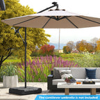 Weighted Offset Umbrella Base with Cross Bracket and Cut-out Handles by LuxuryLifeWay Online Store