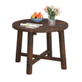 Patio End Table with Solid Wood Structure for Garden Deck Poolside and Indoors-Brown by LuxuryLifeWay Online Store