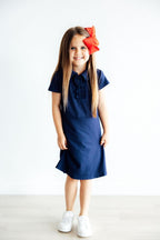 Navy S/S Polo Dress by Mila & Rose ®