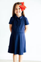 Navy S/S Polo Dress by Mila & Rose ®