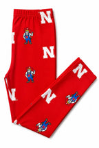 Nebraska Red Herbie Husker Leggings by Mila & Rose ®