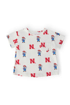 Nebraska White Herbie Husker Ruffle Pocket Tee by Mila & Rose ®