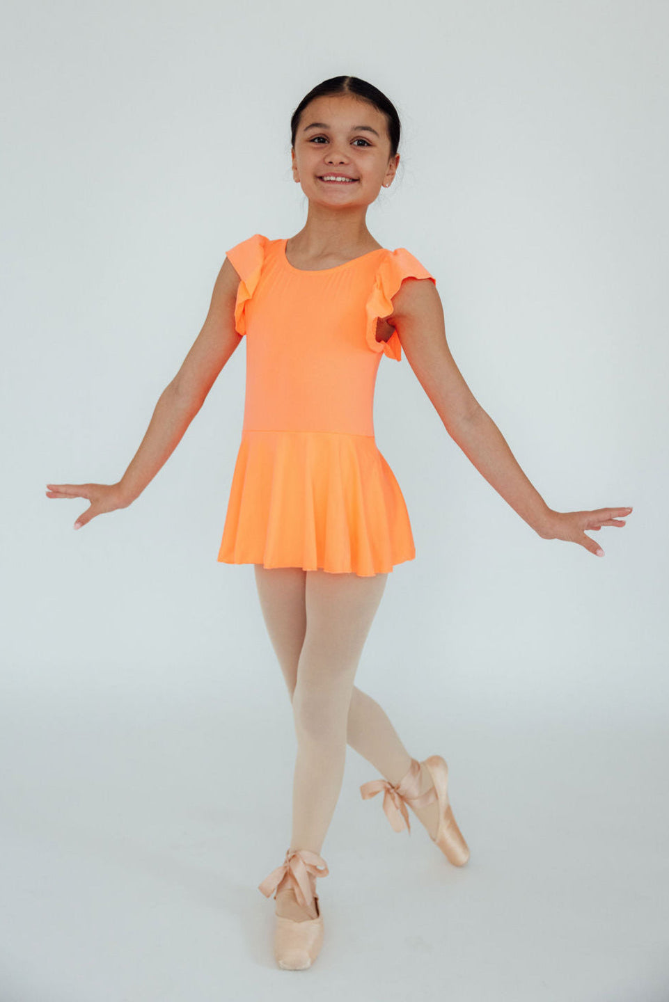Neon Coral S/S Twirl Leotard by Mila & Rose ®