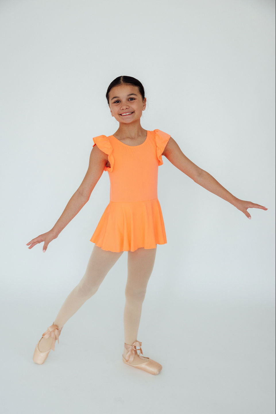 Neon Coral S/S Twirl Leotard by Mila & Rose ®