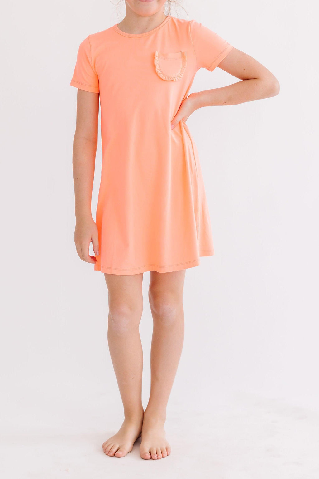 Neon Coral T-Shirt Dress by Mila & Rose ®