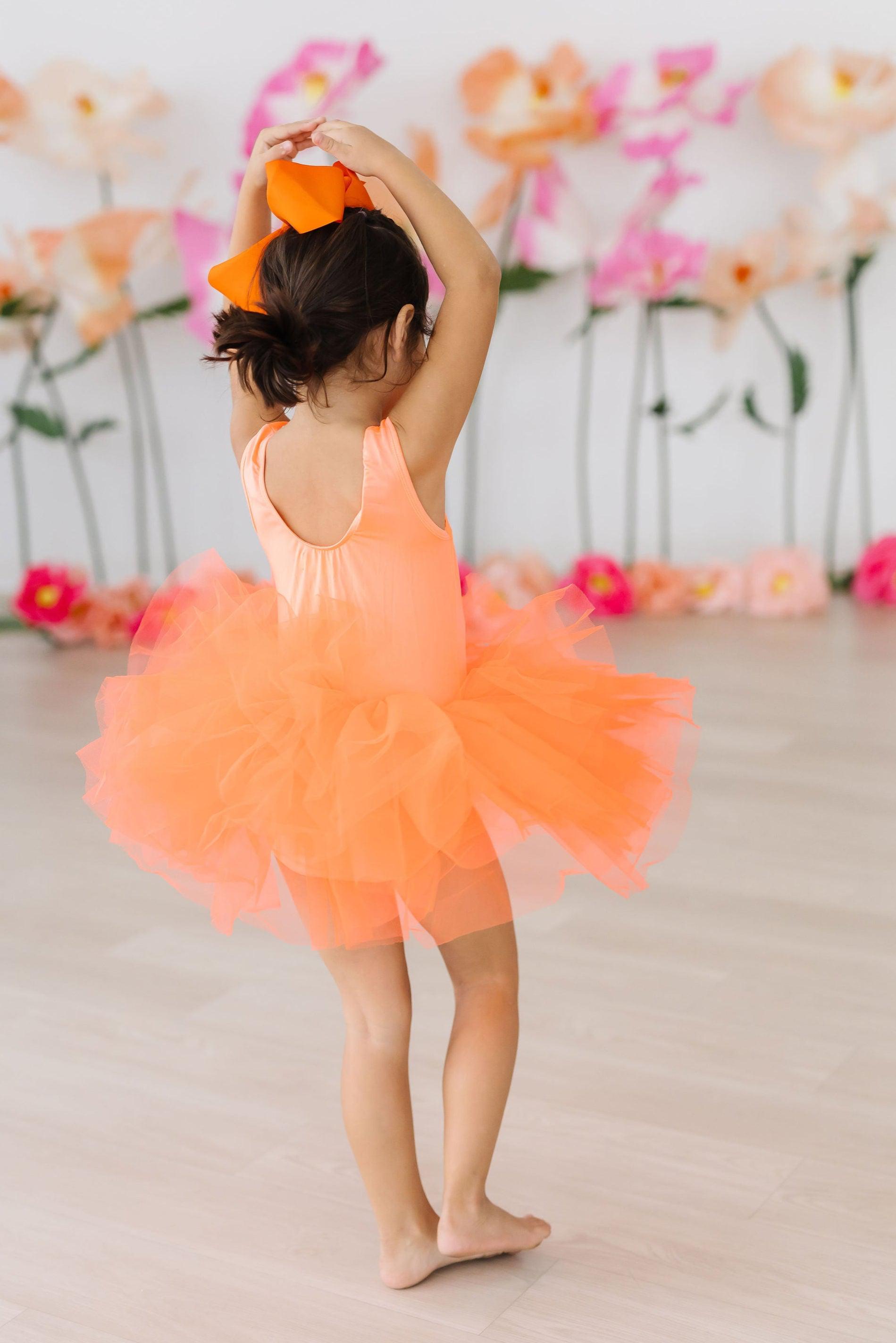 Neon Coral Tank Tutu Leotard by Mila & Rose ®
