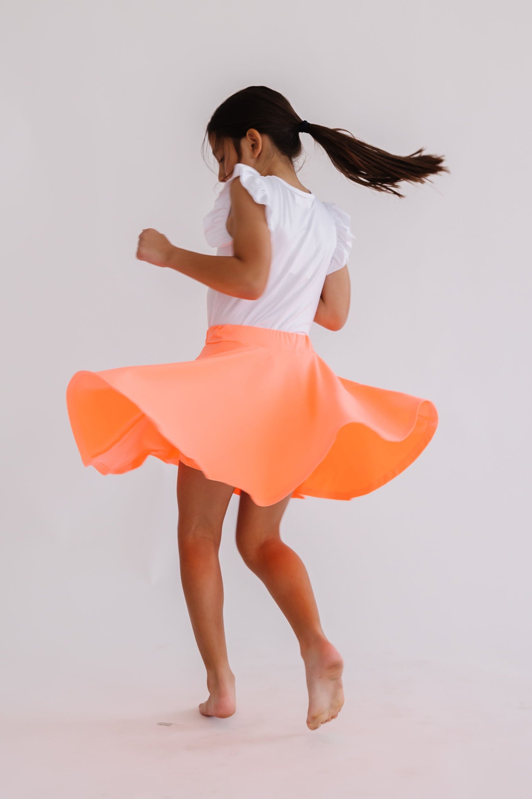 Neon Coral Twirl Skort by Mila & Rose ®