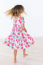 Neon Floral S/S Pocket Twirl Dress by Mila & Rose ®