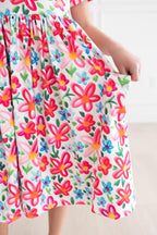 Neon Floral S/S Pocket Twirl Dress by Mila & Rose ®