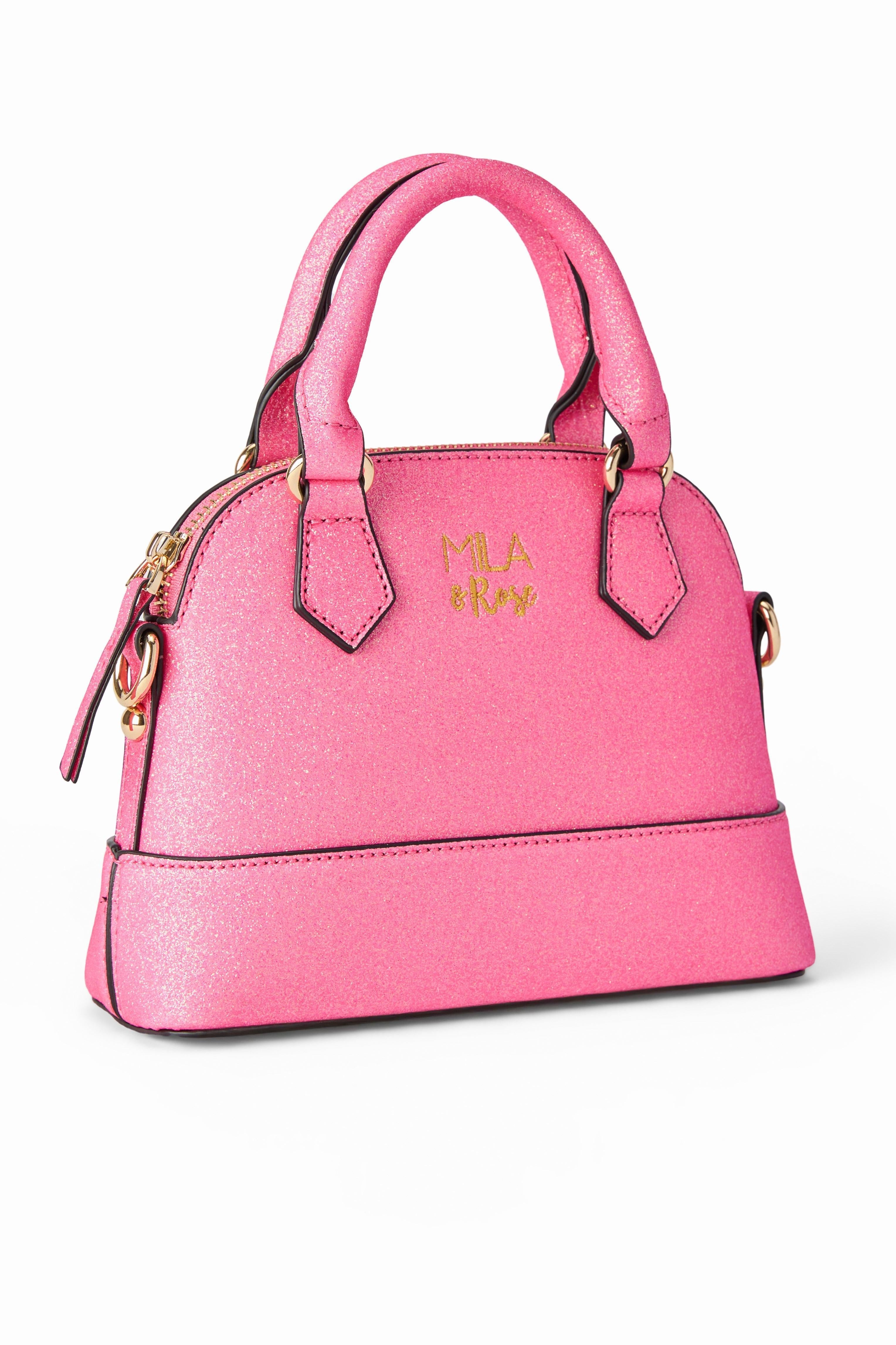 Neon Pink Glitter Girl's Crossbody Purse by Mila & Rose ®