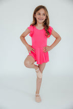 Neon Pink S/S Twirl Leotard by Mila & Rose ®