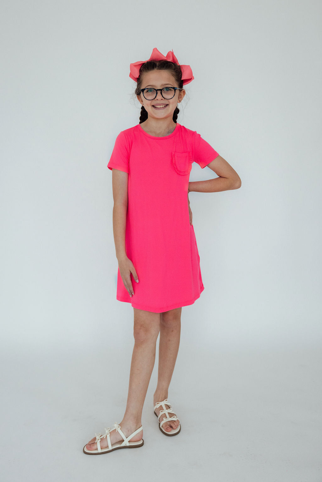 Neon Pink T-Shirt Dress by Mila & Rose ®