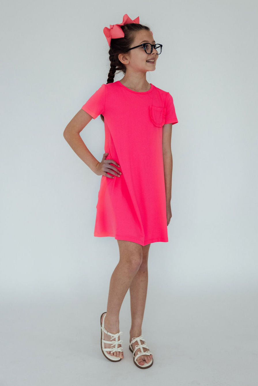 Neon Pink T-Shirt Dress by Mila & Rose ®