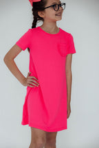 Neon Pink T-Shirt Dress by Mila & Rose ®