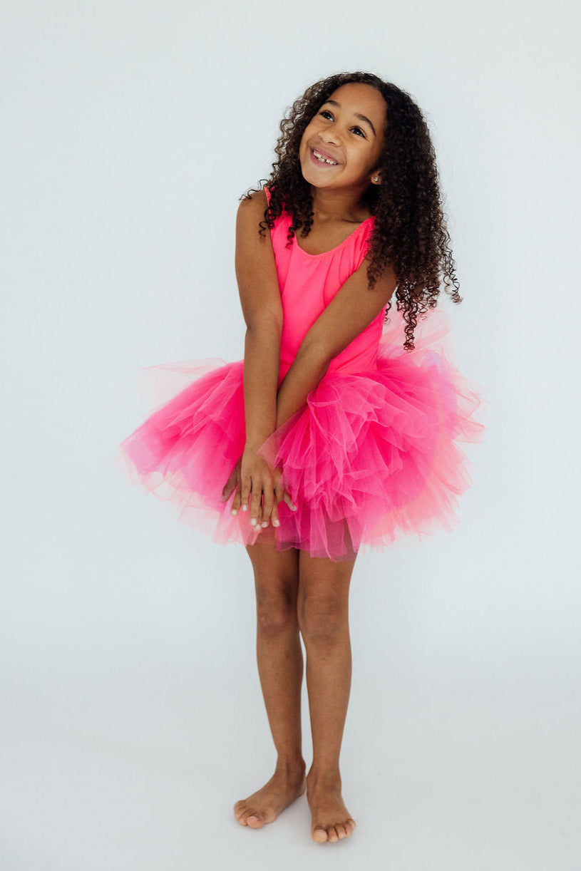 Neon Pink Tank Tutu Leotard by Mila & Rose ®