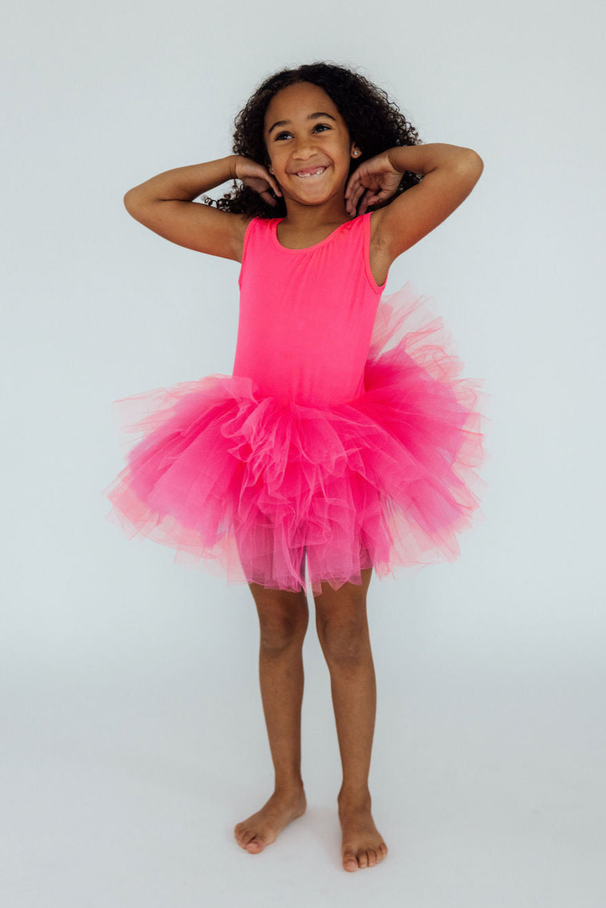 Neon Pink Tank Tutu Leotard by Mila & Rose ®