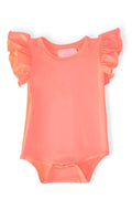 Neon Coral S/S Flutter Bodysuit by Mila & Rose ®