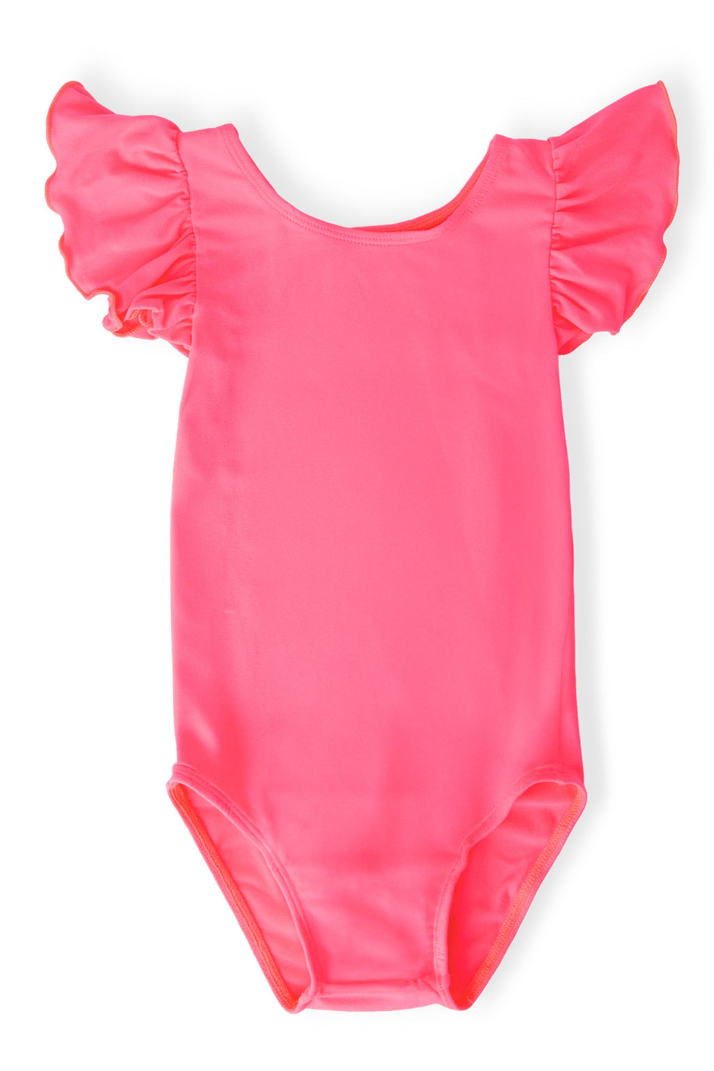 Neon Pink S/S Flutter Sleeve Leotard by Mila & Rose ®