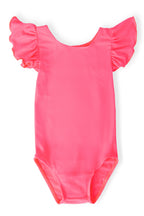 Neon Pink S/S Flutter Sleeve Leotard by Mila & Rose ®