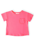 Neon Pink Ruffle Pocket Tee by Mila & Rose ®