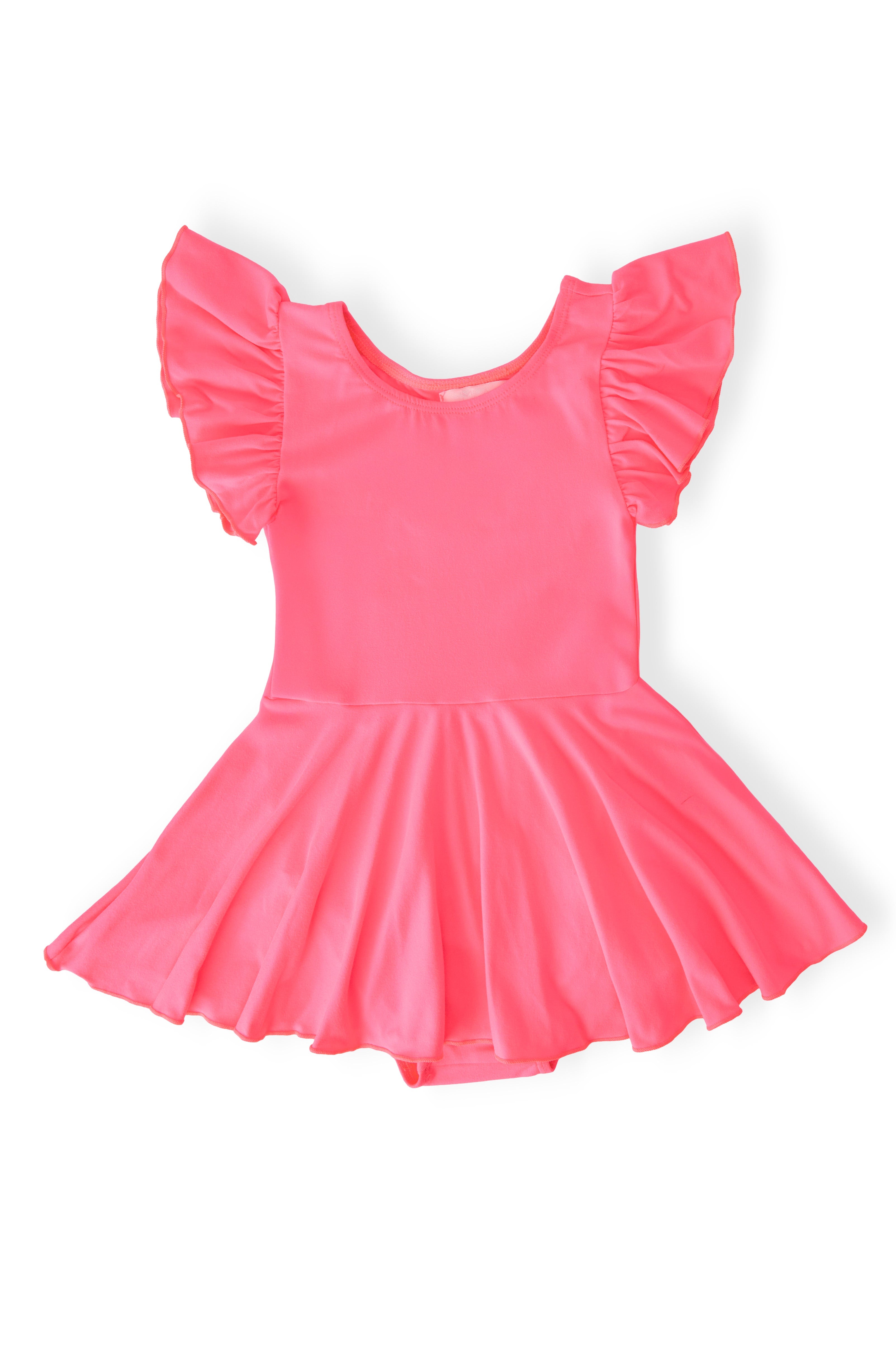 Neon Pink S/S Twirl Leotard by Mila & Rose ®