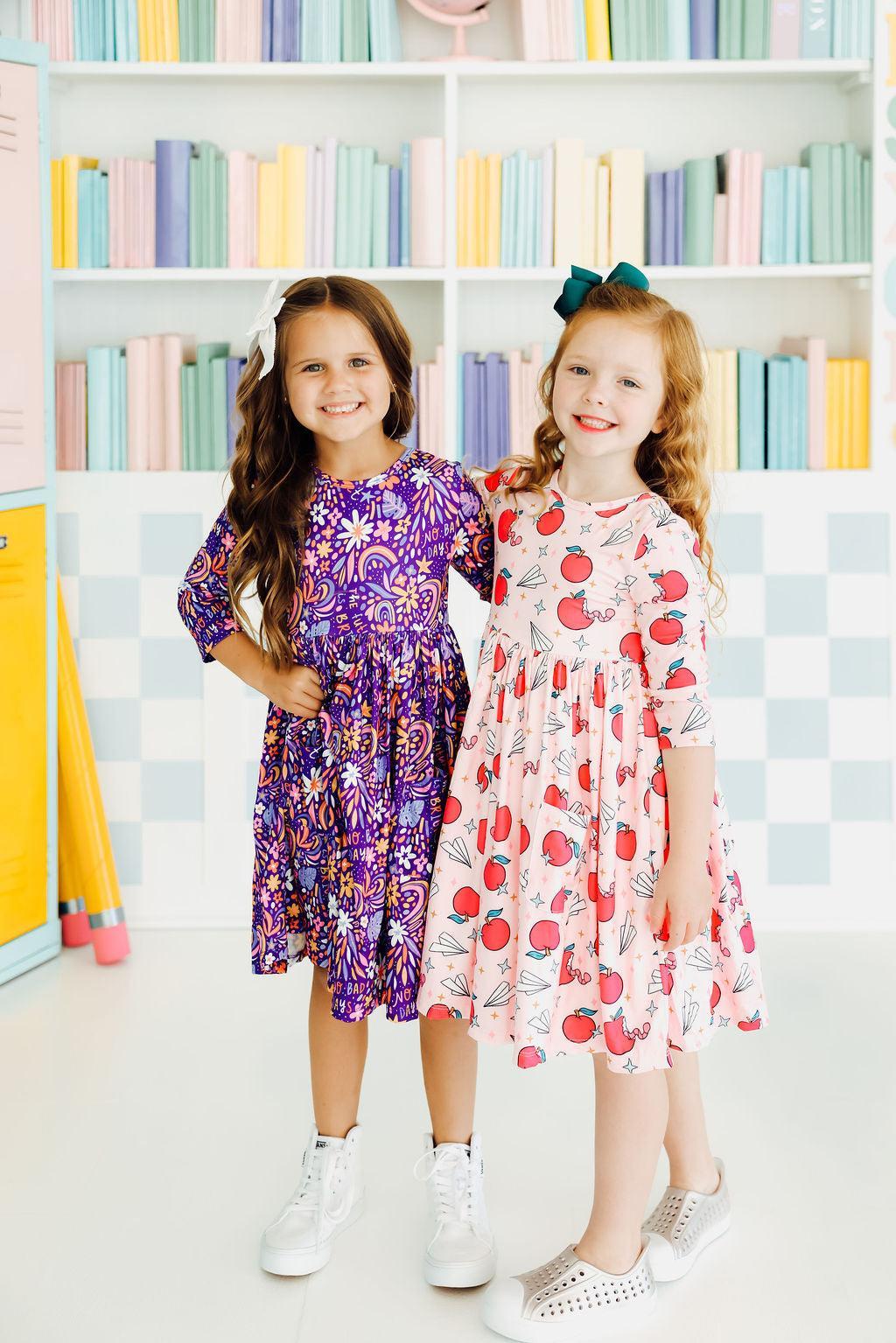 No Bad Days 3/4 Sleeve Pocket Twirl Dress by Mila & Rose ®