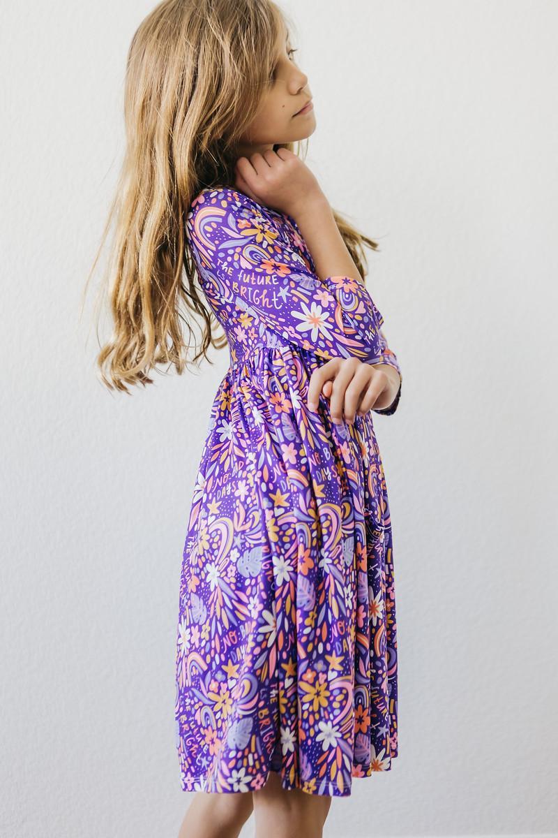 No Bad Days 3/4 Sleeve Pocket Twirl Dress by Mila & Rose ®