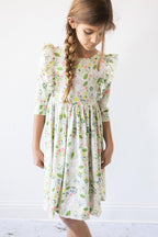 No Bunny Like You 3/4 Sleeve Ruffle Twirl Dress by Mila & Rose ®