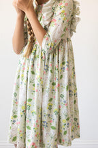 No Bunny Like You 3/4 Sleeve Ruffle Twirl Dress by Mila & Rose ®