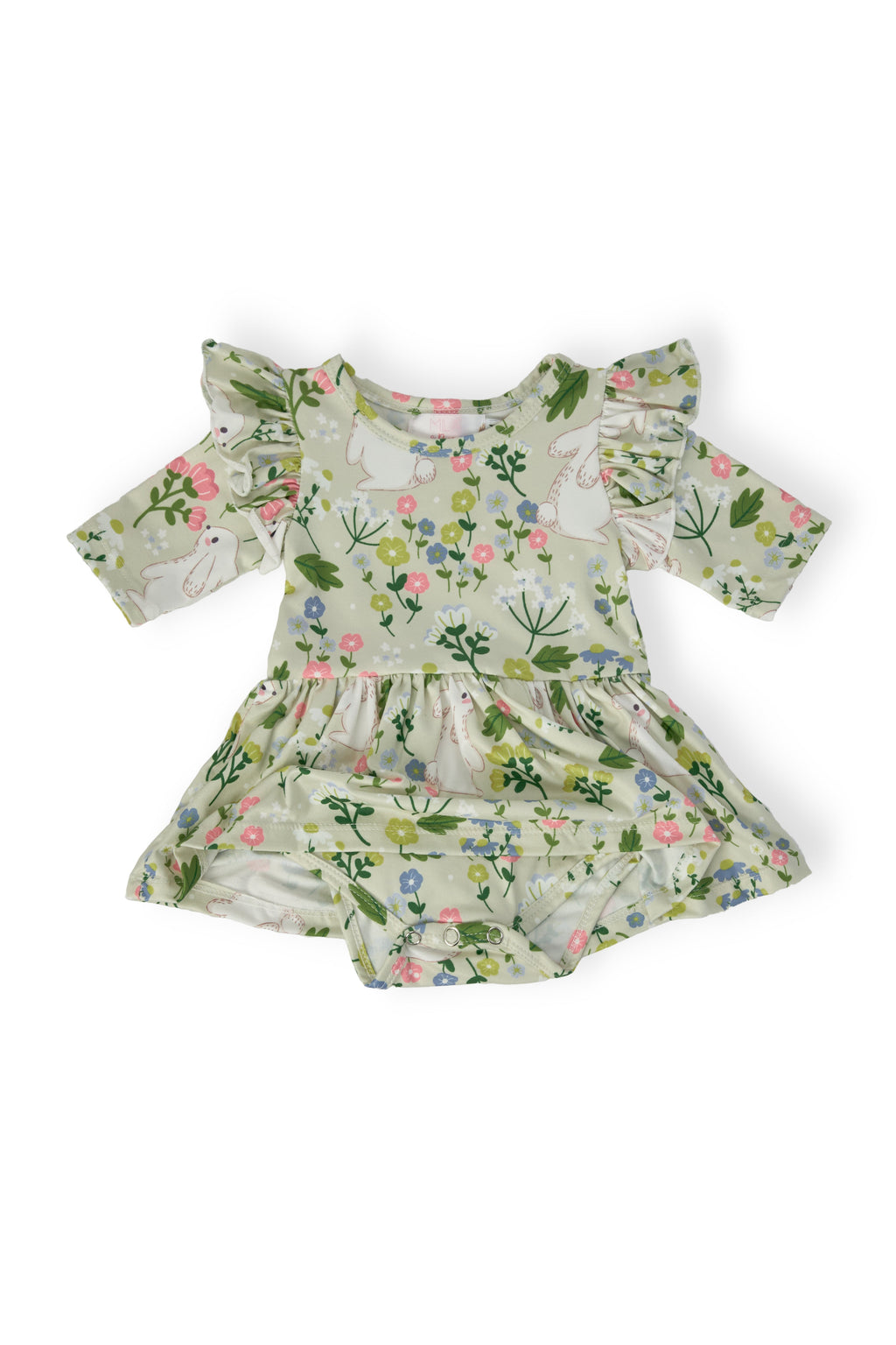 No Bunny Like You 3/4 Sleeve Flutter Twirl Bodysuit by Mila & Rose ®