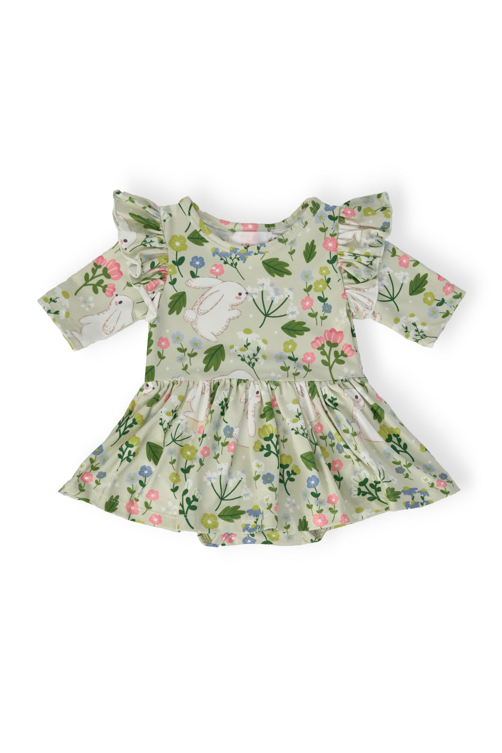 No Bunny Like You 3/4 Sleeve Flutter Twirl Bodysuit by Mila & Rose ®