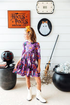 No Tricks, Just Treats 3/4 Sleeve Pocket Twirl Dress by Mila & Rose ®