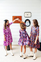 No Tricks, Just Treats 3/4 Sleeve Pocket Twirl Dress by Mila & Rose ®