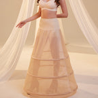 Nude A-Line Wedding Dress Petticoat , 3 Hoops & Waist Corsage by Bridal Port