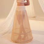 Nude A-Line Wedding Dress Petticoat , Two Hoops Underskirt with Waist Corsage by Bridal Port