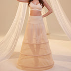 Nude A-Line Wedding Dress Petticoat , 3 Hoops & Waist Corsage by Bridal Port