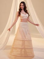 Nude A-Line Wedding Dress Petticoat , 3 Hoops & Waist Corsage by Bridal Port