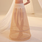 Nude A-Line Wedding Dress Petticoat , Two Hoops Underskirt with Waist Corsage by Bridal Port