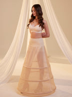 Nude A-Line Wedding Dress Petticoat , 3 Hoops & Waist Corsage by Bridal Port