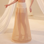 Nude A-Line Wedding Dress Petticoat , One Hoop Underskirt with Waist Corsage by Bridal Port