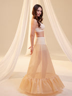 Nude Trumpet Petticoat Skirt with Waist Corsage , Bridal Crinoline Slip by Bridal Port