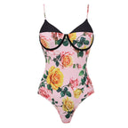 Swimsuit Pink Floral Sweet Seaside Vacation Swimsuit Set Women by Bella Mia