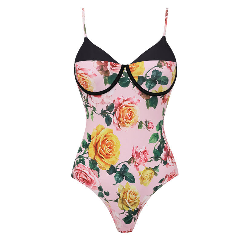 Swimsuit Pink Floral Sweet Seaside Vacation Swimsuit Set Women by Bella Mia