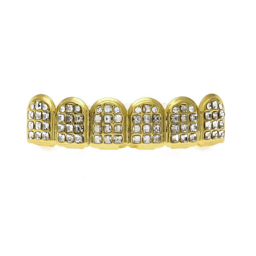 Hip-hop diamond-encrusted and gold-plated teeth grillz by nowadaysfashion