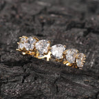 Hip-hop single-row heart-shaped zircon rings by nowadaysfashion