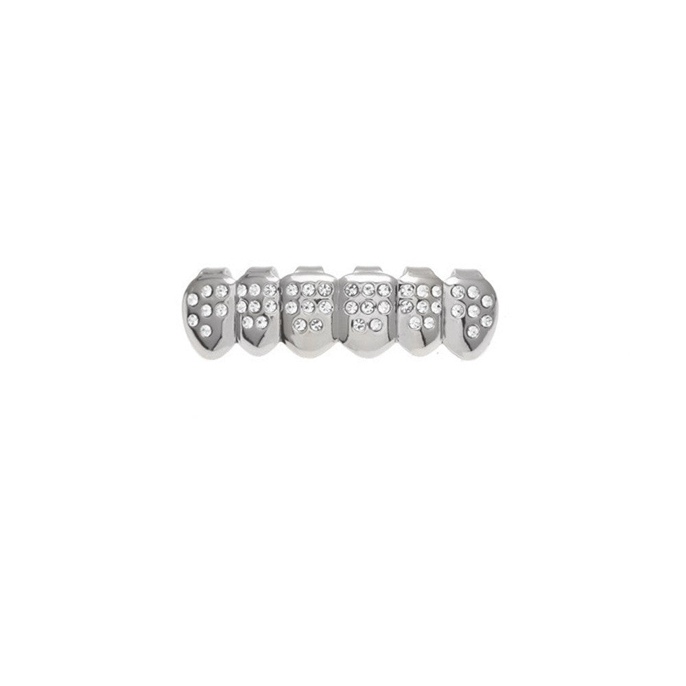 Hip-hop diamond-encrusted and gold-plated teeth grillz by nowadaysfashion