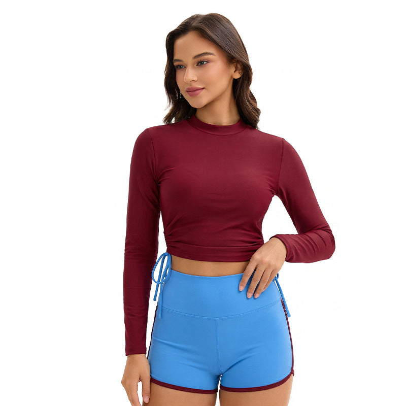 Swimsuit Women Split Long Sleeve Sunscreen Solid Color Conservative Two Piece Set Swimsuit by Bella Mia