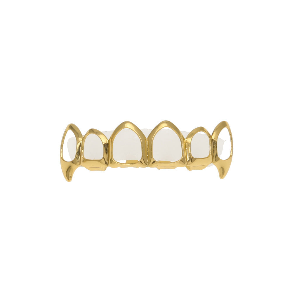 Hip-hop polished braces with gold electroplating by nowadaysfashion