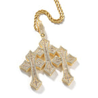Retro Cross Square Zircon Inlay Necklace by nowadaysfashion